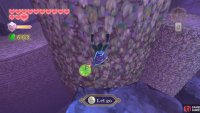 On the second rotating column, drop down to the second (not first) ledge.
