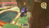 Angle yourself so you’re swinging towards the wall switch.