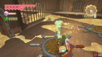 Blow away the sand to find clues to open the locked door.