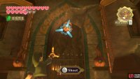 Then fire your Clawshot at the released Peahat to skip the gate.