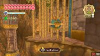 Fly the Hook Beetle towards the Bomb Flower, then navigate it left to another platform with thin trees.