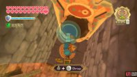 Once the trees are gone from the platform, carry a second bomb into the basket at the far end, revealing the third crystal switch.