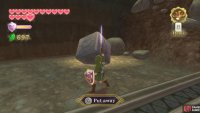 Goddess Cube: Climb up the bunch of crates near the Bird Statue, then look for a Clawshot target behind one of the crates further away.