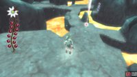 13. Swing back to the ledge you jumped from. Then continue following the path to the end. This tear is on a lower ledge, where a Heart Piece was.