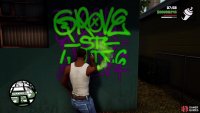 As you spray over them, your gang’s tag will appear