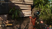 smash the wooden planks at the bottom of the orange house to reveal a hole