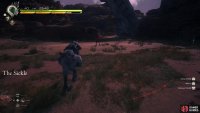 When you get to the center of the path, you’ll see a red and blue chocobo. This is your quarry.