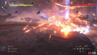 The boss will create some flames before jumping into the air, for Empyrosis.