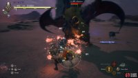 Gorgimera has a two-hit combo attacking you with one paw before following it up its other paw.