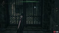 Unlock the gate on the first floor.