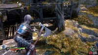 You’ll need to grapple back to the other platform and kill the lizard from this vantage point before going back to collect the loot.