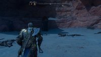 You will see the stone troll at the back of the wall here.