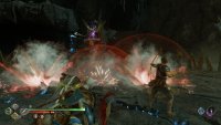 Wait for the orbs to explode before you advance again.