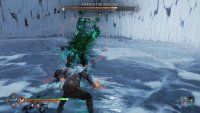 Be ready to dodge around Fraekni when she uses her unblockable overhead axe strike, or interrupt it with an ability of your own.
