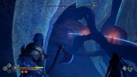 From the platform you grappled over to, look up to the west and use Sonic Arrows to expose the twilight stone behind the hive wall.