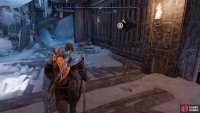 Destroy the R rune and open the gate by pulling it to the left.
