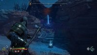 Strike the twilight stone with the Leviathan Axe to destroy the hive wall.