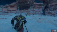 The boss fight will begin as soon as you interact with the gravestone.