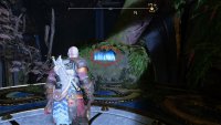 The second lore can be found on the statue’s palm near the end of the area. You’ll need to use a sonic arrow on the statue’s weapon from the front to create a grapple point to get here.