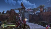 Destroy the pillars with your spear to get the dragon back into the arena