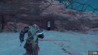 Find a tower along the northern end of The Forbidden Sands and climb up to an elevated ledge, where you can find a door.