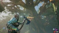 Use the Leviathan Axe to cut loose a brazier-bearing device.