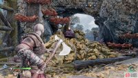 destroy an explosive pot to scatter some rocks,