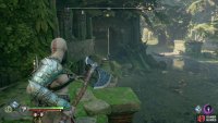 then throw the Leviathan Axe to cut a weight and open a gate.
