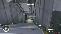 Then wait for the robot to leave and drop down into the vent. 