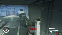 Jump back the way you came towards the security console.