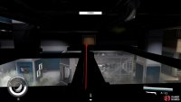 Go back the way you come, and head across the beams to a vent in the wall with an orange hue.