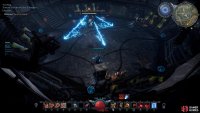 Electrical Discharge causes four lasers to shoot out from Henry Blackbrew.