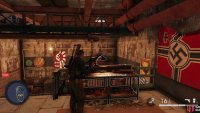 At this workbench you can upgrade your pistols, courtesy of the Nazis.