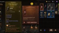 Legendary gear must first be identified,