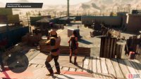 The guard on the platform needs to be hit first or she will spot you killing the two below.