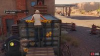 Destory nine target on the gorund, then climb up a shipping container to reach the roof,