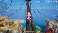 Run along the metal cable (carefully).