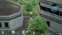 some railing overlooking the back of the hospital,