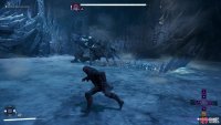 and by performing a ground slam that unleashes a line of ice.