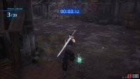 Pick up all 20 materia (green pips) of the floor and head back to the attendant in under 14 seconds.