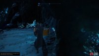 hug the wall to the right of the previous slope and go through the cave to find the !Ground Materia