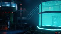 Hojo will trap you in the chamber, and ask you a few questions.