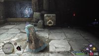 drop into the crypt and pull the switch for the second