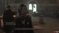 During the main quest “Potions Class”, Garreth  will ask you to borrow a Fwoopy Feather.