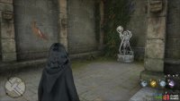 You’ll find the statue on the eastern side of the courtyard, within the cloister here.