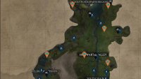 An overview of Butterfly Locations  the central highlands of Hogwarts Legacy.