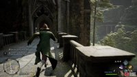Head across the stone bridge towards Gryffindor Tower and follow it round to reach the Clock Tower.