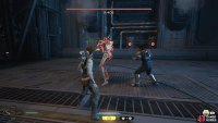  The K-405 droid will begin the fight with a slowly charged red attack.