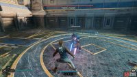 You now need to fight  a Jedi in the school courtyard before you can complete the Research Tanalor On Koboh mission in Star Wars Jedi Survivor.