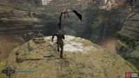 Use your tamed bird to cross this chasm in Riverbed Watch to start the Research Talanor on Koboh mission.